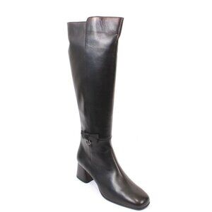 Luca Grossi 871 Black Leather Zip-Up Knee High Platform Boots